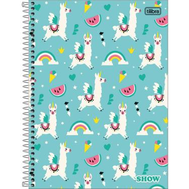 Imagem de Caderno Espiral Universitário Show - Lhamas - 160 Folhas - Tilibra