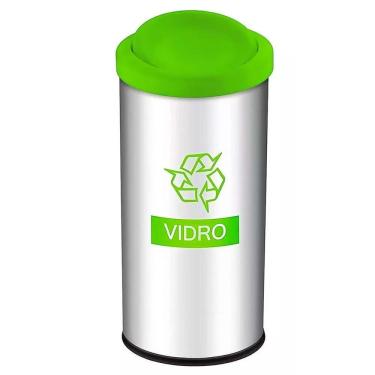 Imagem de Lixeira Seletiva Vidro Tampa Basculante 40,5L