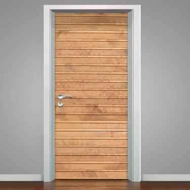 Imagem de Adesivo Para Porta Madeira Ripada Horizontal-83X210Cm