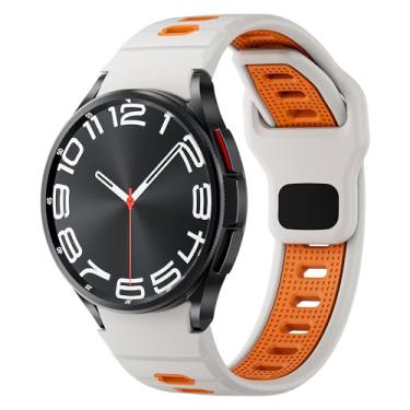 Imagem de Pulseira de silicone resistente para Samsung Galaxy Watch 7 6 5 4 FE de 40 mm e 44 mm/Galaxy Watch 6 Classic de 47 mm e 43 mm/Watch 4 Classic de 46 mm e 42 mm para Samsung Watch 5 Pro de 45 mm