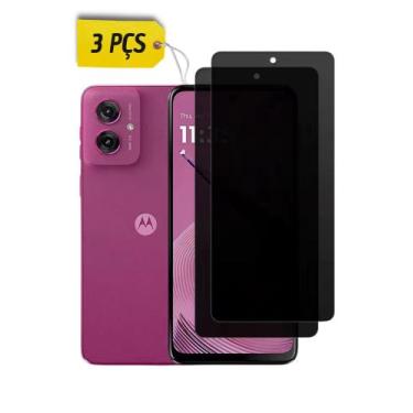 Imagem de Película 3d Privacidade Ant spy Para Moto G55 Vidro Temperado Pronta E