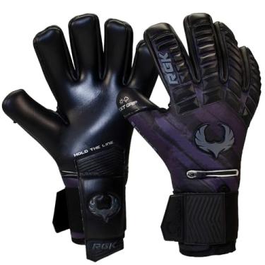 Imagem de Renegade GK Luvas De Goleiro Profissionais Eclipse Recon Com Proteção Para Os Dedos Pro-Tek, Pretas | Luvas De Goleiro De Futebol Pretas (Tamanho 10, Adulto, Corte Negativo, Nível 5)