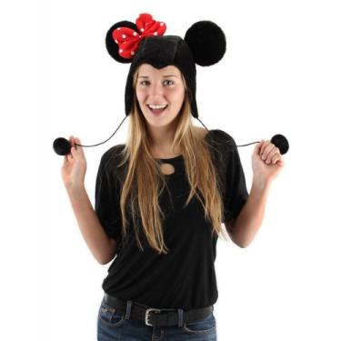 Imagem de Disney Minnie Mouse chapéu adulto com capuz da elope, Preto, tamanho nico