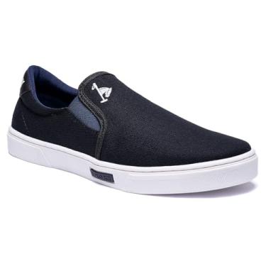 Imagem de Sapatenis Casual Masculino Polo Joy Tênis Slip On Iate sem Cadarço Cano Baixo Leve (Preto/Branco, BR, Adulto, Numérico, 41)