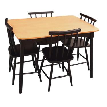 Imagem de Jogo De Jantar Colonial Brisa Mesa 110x80cm 04 Cadeiras Mel, Rustico T