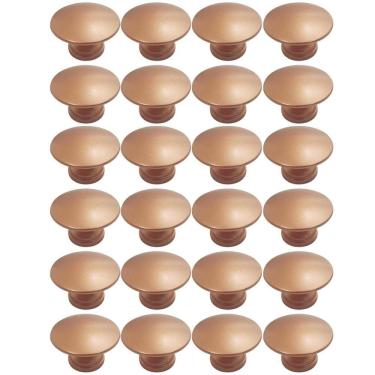 Imagem de Kit 24 Puxadores Ponto Cobre Tucson para Móveis Armários Gavetas Porta
