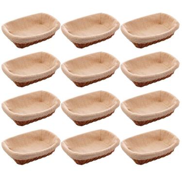 Imagem de Kit 12 Cestos Porta Pão Bolo Salgados Lyor Hotel Restaurante Pousada Café da Manhã