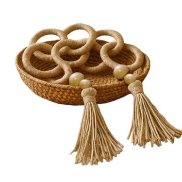 Imagem de Colar de Mesa Decorativo com Argolas e Pingentes, 150 cm, Marfim