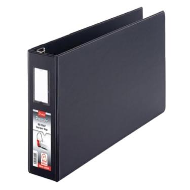 Imagem de Cardinal Fichário Premier 28 x 43 cm, anéis inclinados de bloqueio de 2,5 cm, capas resistentes, capacidade para 250 folhas, preto com etiqueta de coluna (12112V4)