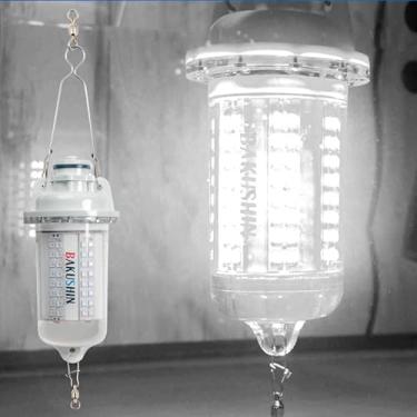 Imagem de FUNKS BAKUSHIN Pro Atrator de luz de pesca verde totalmente sem fio recarregável gancho profundo giratório (branco)