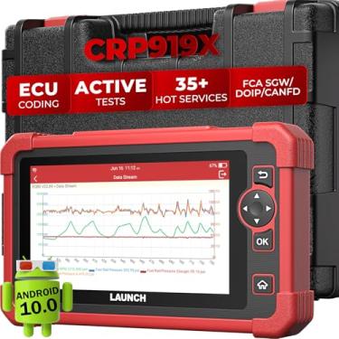 Imagem de LAUNCH Scanner X431 CRP919X OBD2, ferramenta de digitalização bidirecional como X431, scanner de carro de codificação ECU, CANFD DOIP, FCA SGW, 35+ serviços, Android 10.0, teste ativo, ferramenta de