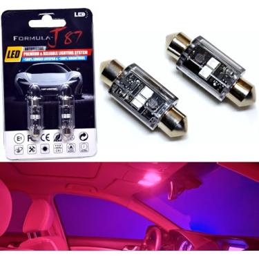 Imagem de Formula-J87 Lâmpadas LED 3030 SMD 36 mm DE3423 DE3425 12844 6418 C5W – Domo interior, mapa, porta, porta-malas, carga, substituição de luz de porta-luvas (pacote com 2) (vermelho)