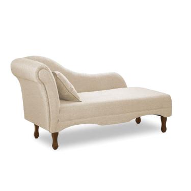 Imagem de Divã Recamier Pés Retrô Medelin 150cm Linho E03 - D`Rossi