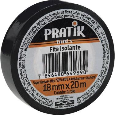 Imagem de Fita Isolante 18mmx20m Emb. c/ 10 un. - Pratik Tools