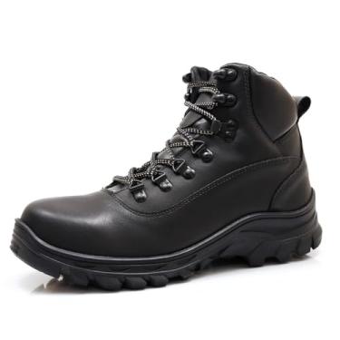 Imagem de Bota Masculina Adventure Confortável Coturno Leve Macio Trabalho Engenheiro Segurança (Preto, BR, Adulto, Numérico, 41)