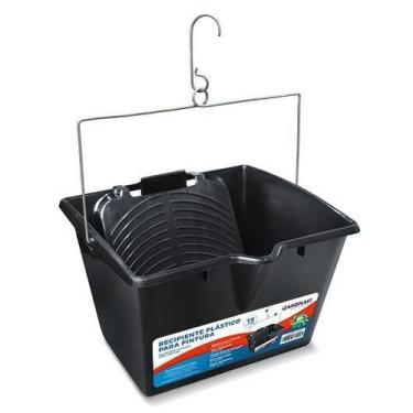 Imagem de Balde Caçamba Para Pintura 15L Recipiente Plástico Preto - Arqplast