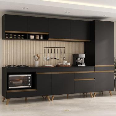 Imagem de Cozinha Modulada Completa Compacta 5 Pçs com Balcão para Cooktop Veneza Multimóveis MP2266