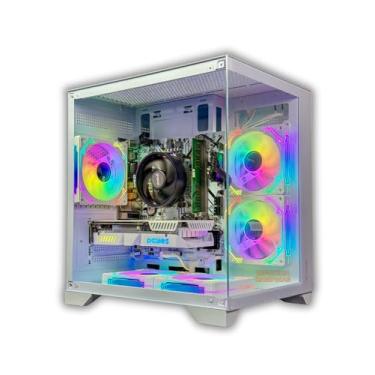 Imagem de PC Gamer Ryzen 5 5500, RTX 3050 Branca, SSD 512GB NVMe, 16GB DDR4, Gabinete Aquario Branco com 5 Fans, Windows 11 Pro – Montado e Testado