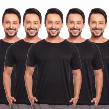 Imagem de Kit 5 Camisas Masculina Manga Curta Dry Fit Proteção Uv - Brás e Cia, 