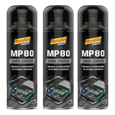 Imagem de Kit 3 Limpa Contato Elétrico Spray 300ml  Mundial Prime