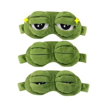 Imagem de Máscara De Olho De Sono De Sapo Fofo Macio E Confortável Protetor De O