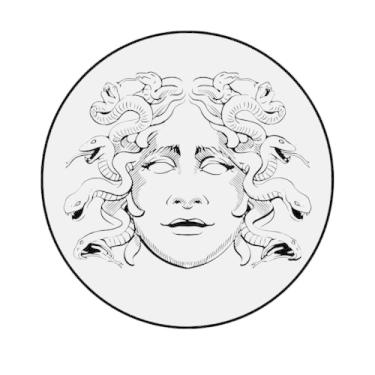 Imagem de Adesivo Decorativo Redondo, Tema Mitologia, 150mm (MT-374, BOPP, 150-MM)