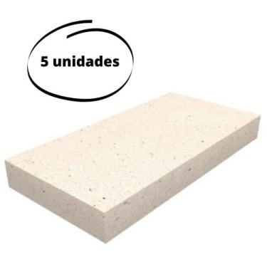 Imagem de Kit 5 Placas Pedra Refratária Plaqueta para Churrasqueira Forno Lareir