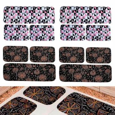 Imagem de Tapetes de Cozinha Kit 04 Jogos com 3 Peças cada Antiderrapante Revenda