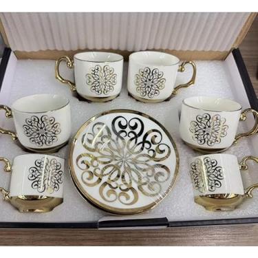 Imagem de Xícara de café kit com 12 peças de Cerâmica em porcelana (Xicara L128x-1 6 conjunto)