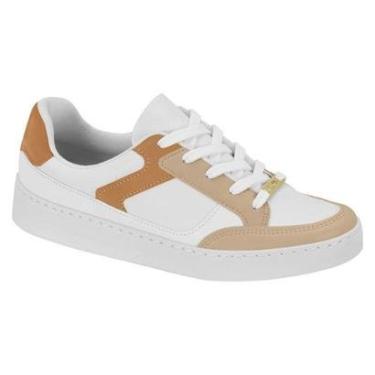 Imagem de Tênis Feminino Vizzano Pelica Casual Basico Bicolor Branco Estiloso-Feminino