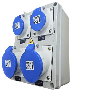 Imagem de Quadro Sobrepor C/ Tomada Industrial 2xN3046 2xN3246 IP-44 Cod. S231113 – Steck