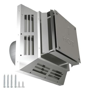 Imagem de Terminação quadrada horizontal 46DVA-HC de 10 cm x 6-5/20.3 cm, adequada para fogões a gás de ventilação direta ou ventilação de lareiras