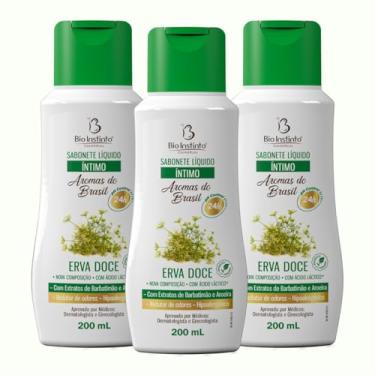 Imagem de 3 UNDs Sabonete Íntimo Líquido ERVA DOCE 200ml Bio Instinto (c/Extrato de Barbatimão e Aroeira)