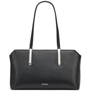 Imagem de Calvin Klein Bolsa com zíper Lori, preta/prata, tamanho único, Preto/prata, One Size