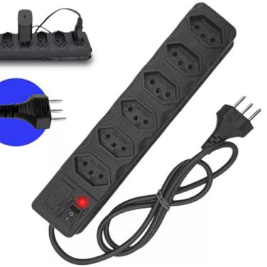 Imagem de Filtro de linha Régua Extensão 6 tomadas Bivolt