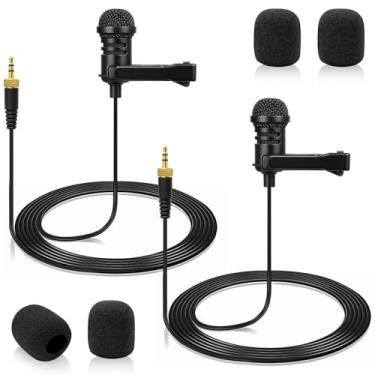 Imagem de J.M.Show 2 microfones omnidirecionais de lapela compatíveis com sistemas sem fio Sennheiser (série EW/EWD/G), ideal para YouTube, palestras e apresentações ao vivo