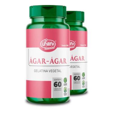 Imagem de Kit 2 Ágar Ágar Unilife 60 Cápsulas