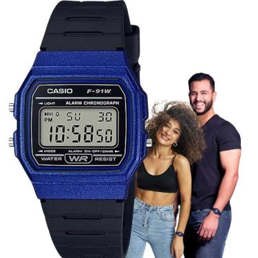 Imagem de Relogio De Pulso Casio Vintage F-91W Digital Unissex Retro Masculino Feminino Esportivo