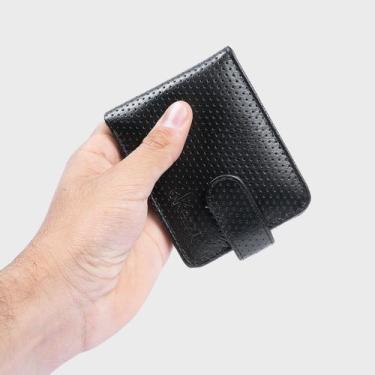 Imagem de Carteira Masculina em Couro Legitimo Ultra Fino Cabe Cartões CNH Moeda