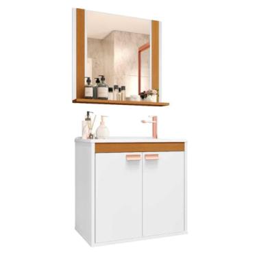 Imagem de Gabinete Banheiro em MDF (BRANCO/NATURE)