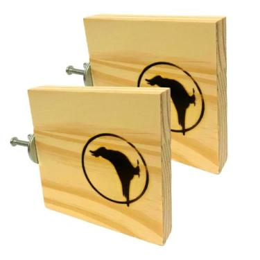 Imagem de Kit Com 2 Plataformas De Madeira Para Aves Calopsita - Calopsitas mans