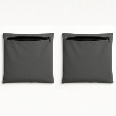 Imagem de Kit 2 Capa De Almofada 42cm Decorativa Suede Sofá Poltrona Cinza