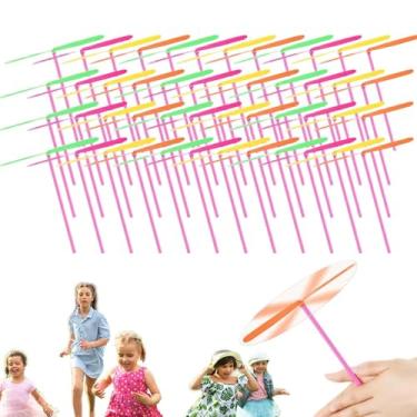 Imagem de Brinquedo Helicóptero de Mão - 30 Unidades de Pião Voador - Helicóptero Portátil Para Reuniões Familiares Festa Praia Aniversário Jardim