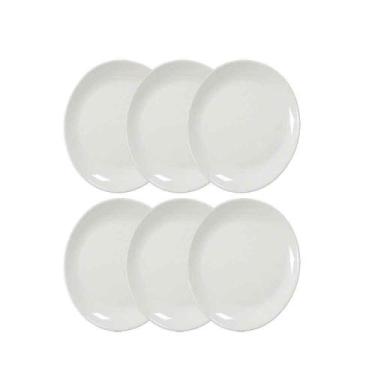 Imagem de Jogo de Pratos de Vidro Temperado Oval Steak 6pcs- Ruvolo