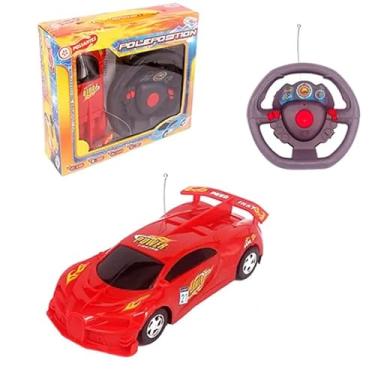 Imagem de Brinquedo Carrinho Controle Remoto Volante Sem Fio Vermelho
