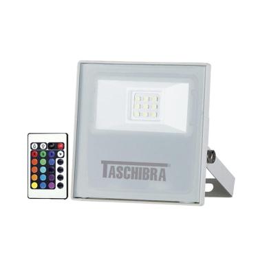 Imagem de Refletor Taschibra Led Tr Slim 10W Luz Rgb Branco Bivolt