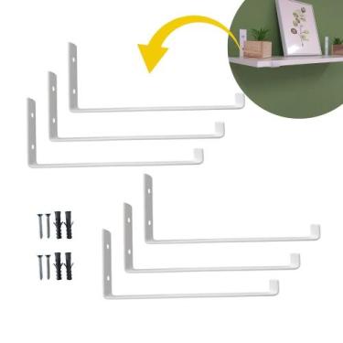 Imagem de Suporte Mão Francesa Invertido para Prateleiras 20cm Cantoneira L Bran