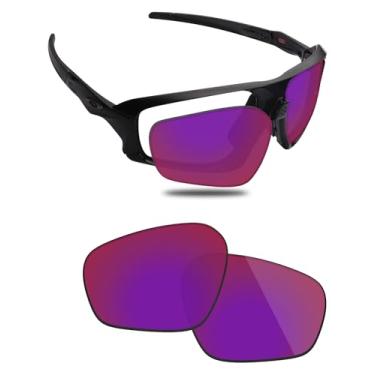 Imagem de Fiskr Lentes polarizadas de substituição compatíveis com óculos de sol Oakley Field Jacket OO9402, resistente a impactos e ajuste perfeito - vermelho violeta