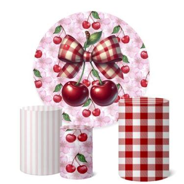 Imagem de Trio Capas Cilindro + Painel Redondo 1,50m Cerejinha - Fadrix, K1CER02