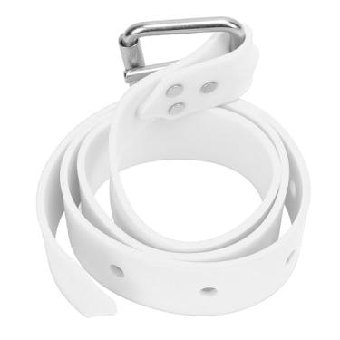 Imagem de Eujgoov Corrente de Mergulho de Silicone Ajustável Com Fivela de Caixa de Armazenamento de Seta para Controle de Peso de Espingarda, Adequado para Vários Esportes Aquáticos, 1. Comprimento (Branco)